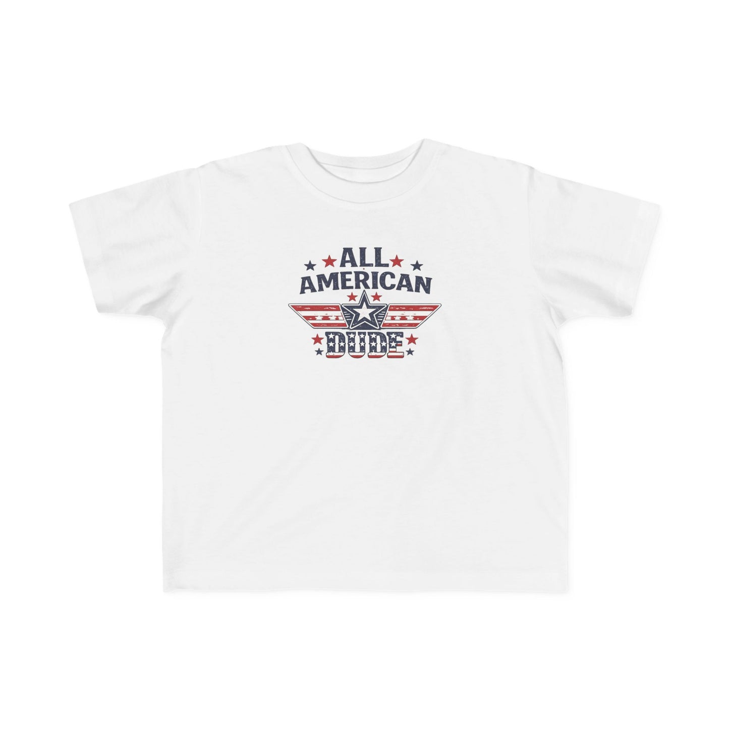 All American Dude Toddler's Fine Jersey Tee- 4th of July