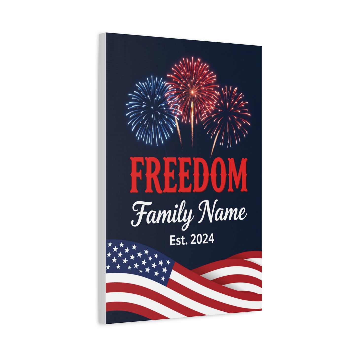 Personalized Family Freedom Canvas — 4th of July Edition