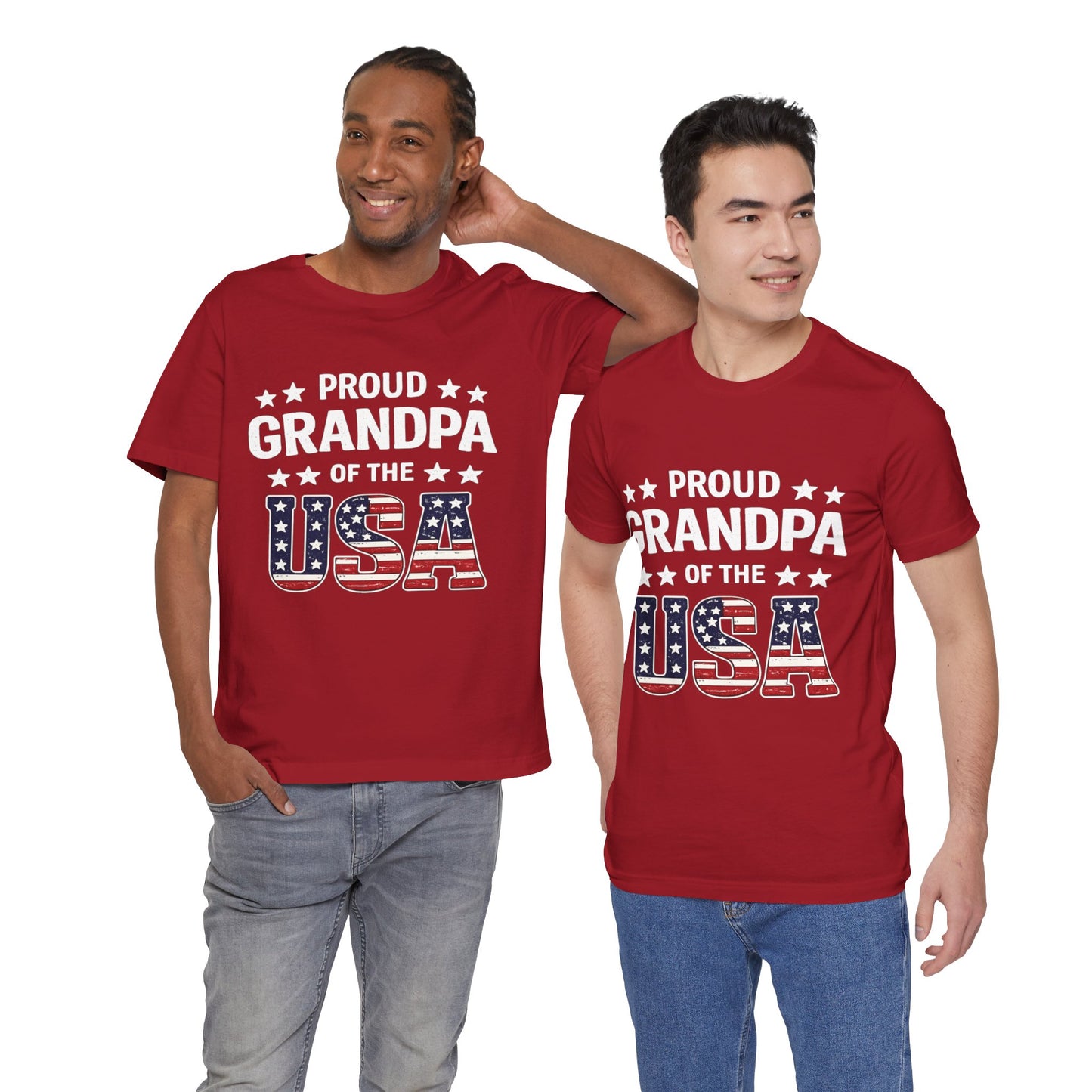 Proud Grandpa of the USA T-Shirt — Patriotic Fourth of July Tee for Grandfathers
