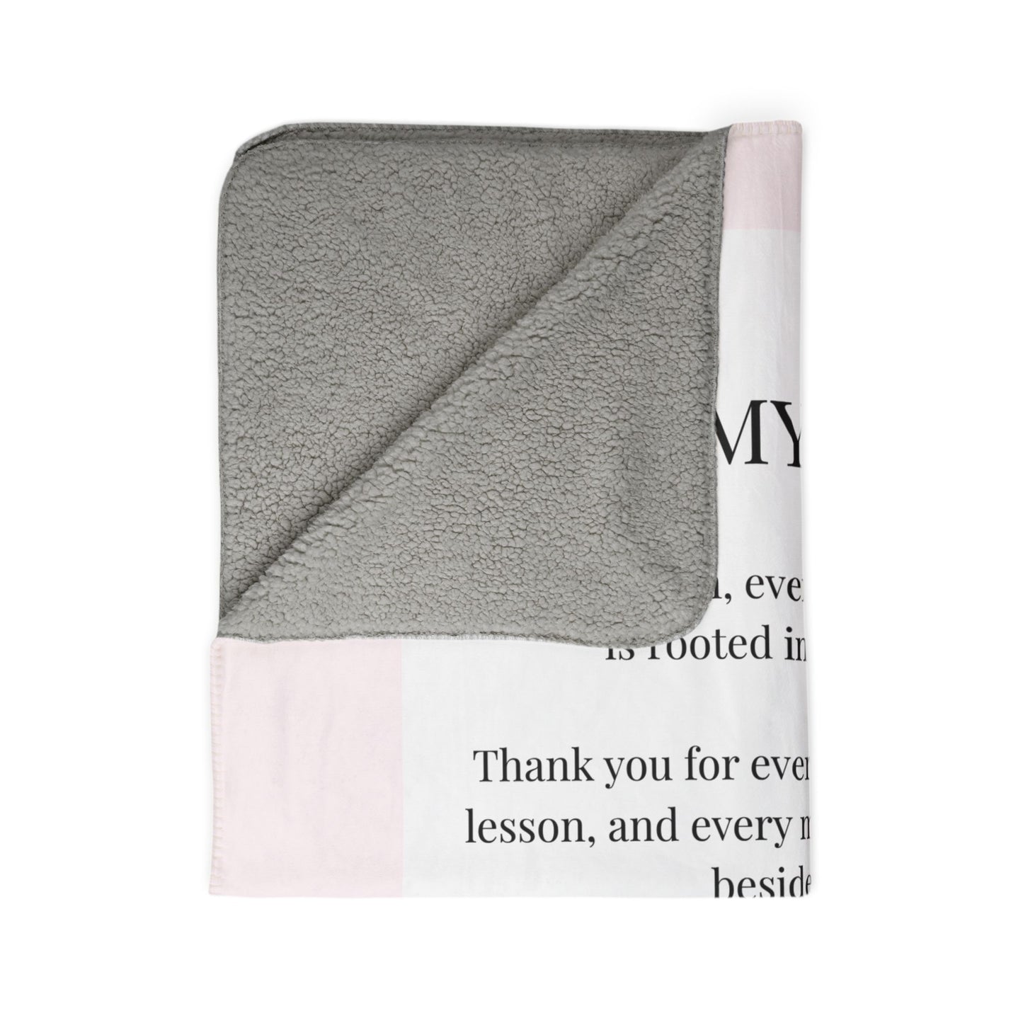 To My Mom Personalized Sherpa Blanket — Heartfelt Floral Mom Gift
