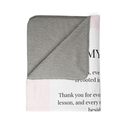 To My Mom Personalized Sherpa Blanket — Heartfelt Floral Mom Gift