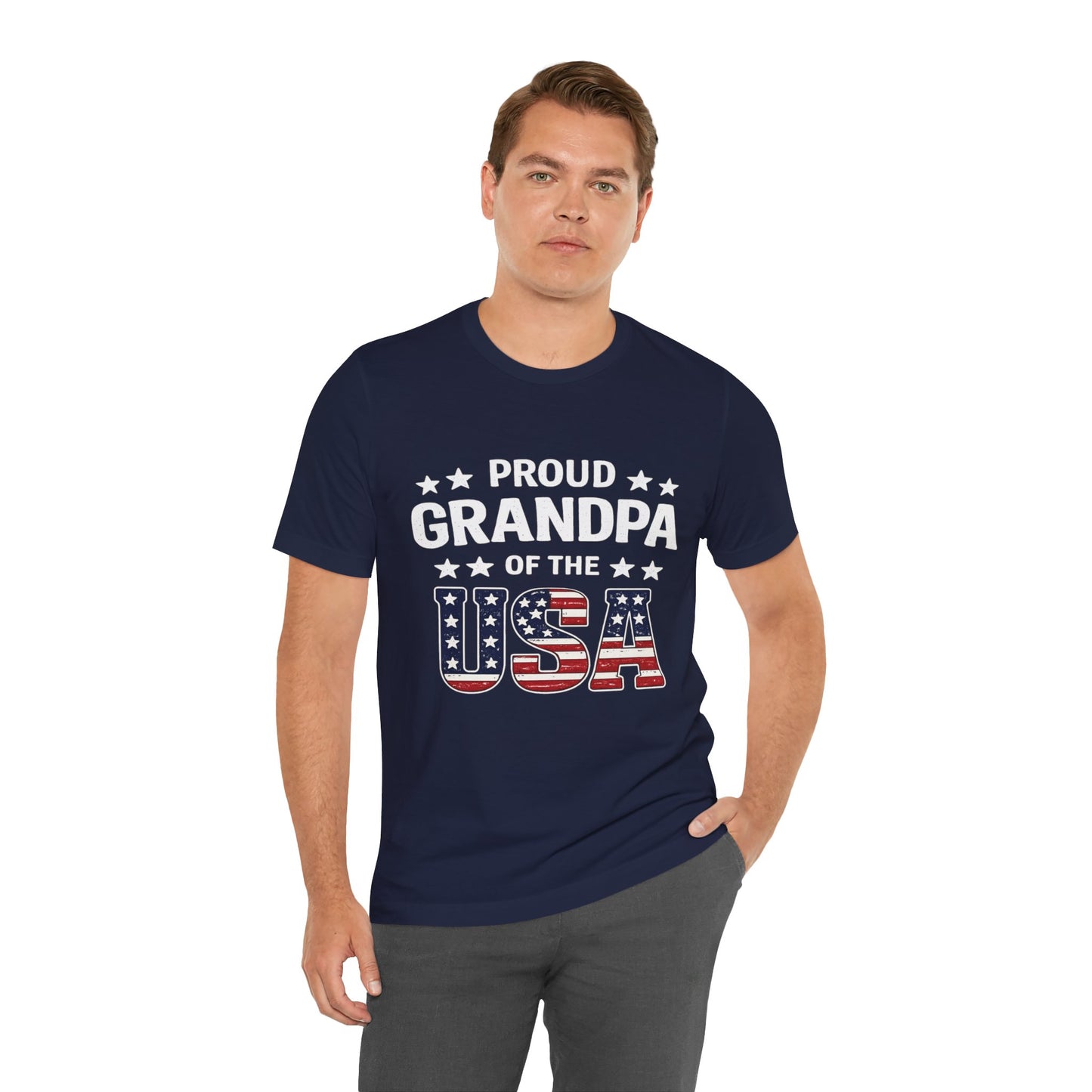 Proud Grandpa of the USA T-Shirt — Patriotic Fourth of July Tee for Grandfathers