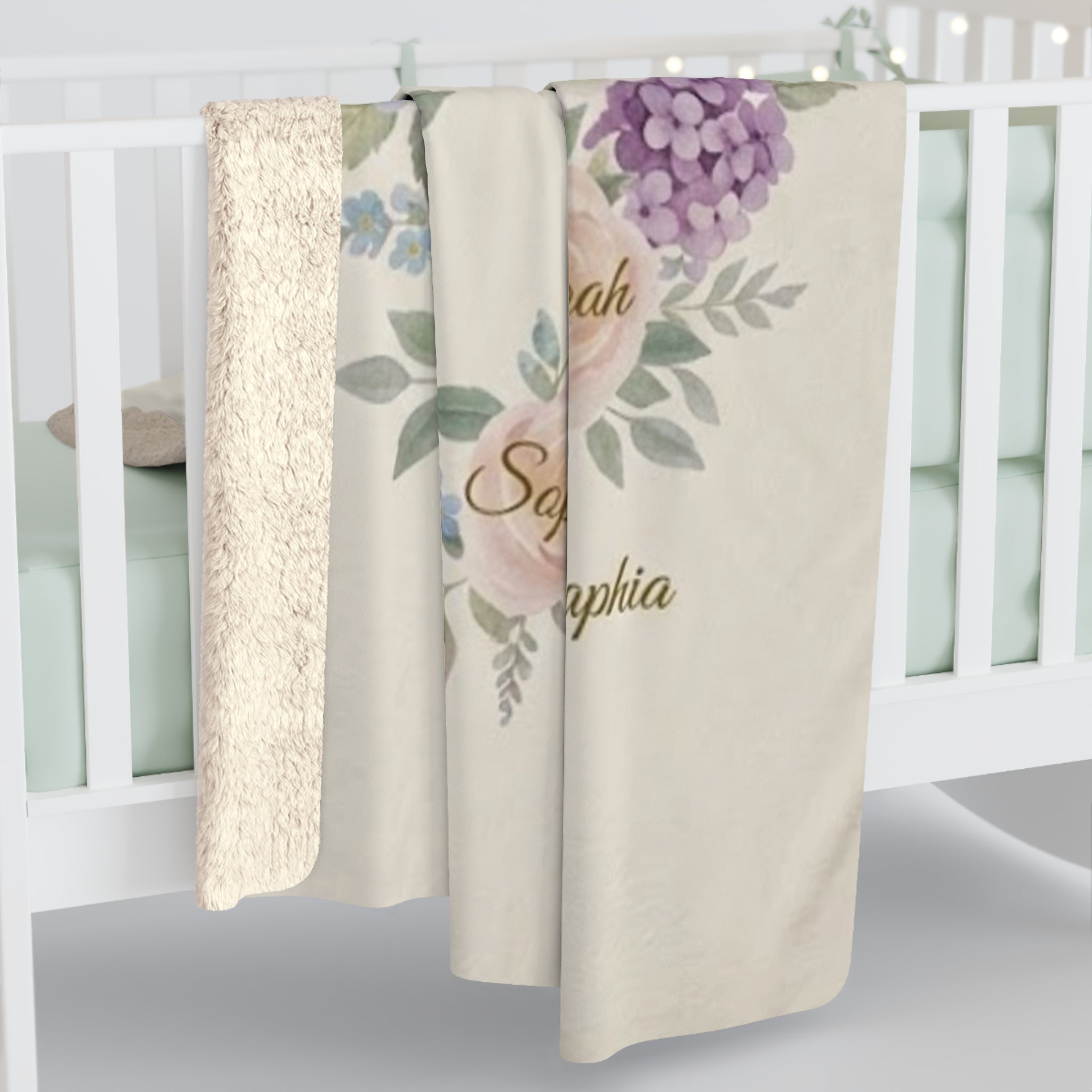 Grandma's Garden™ — Personalized Name Sherpa Blanket