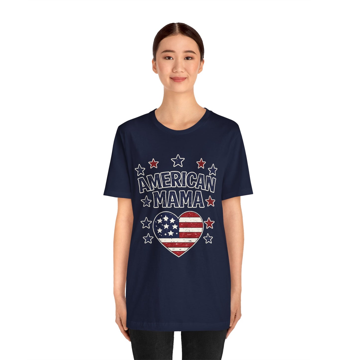 American Mama T-Shirt — Patriotic Fourth of July Tee for Mothers