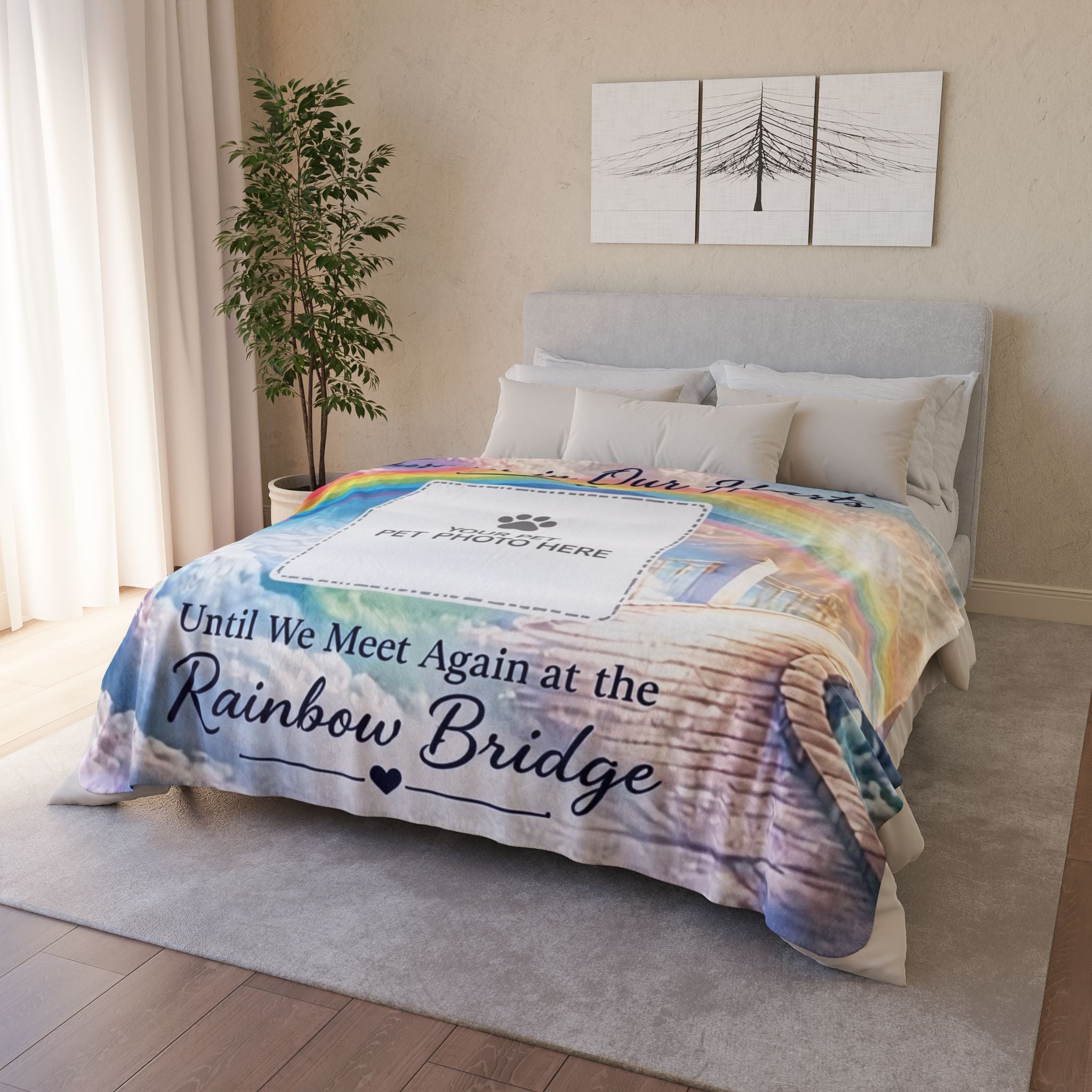 Rainbow Bridge — Personalized Pet Memorial Blanket