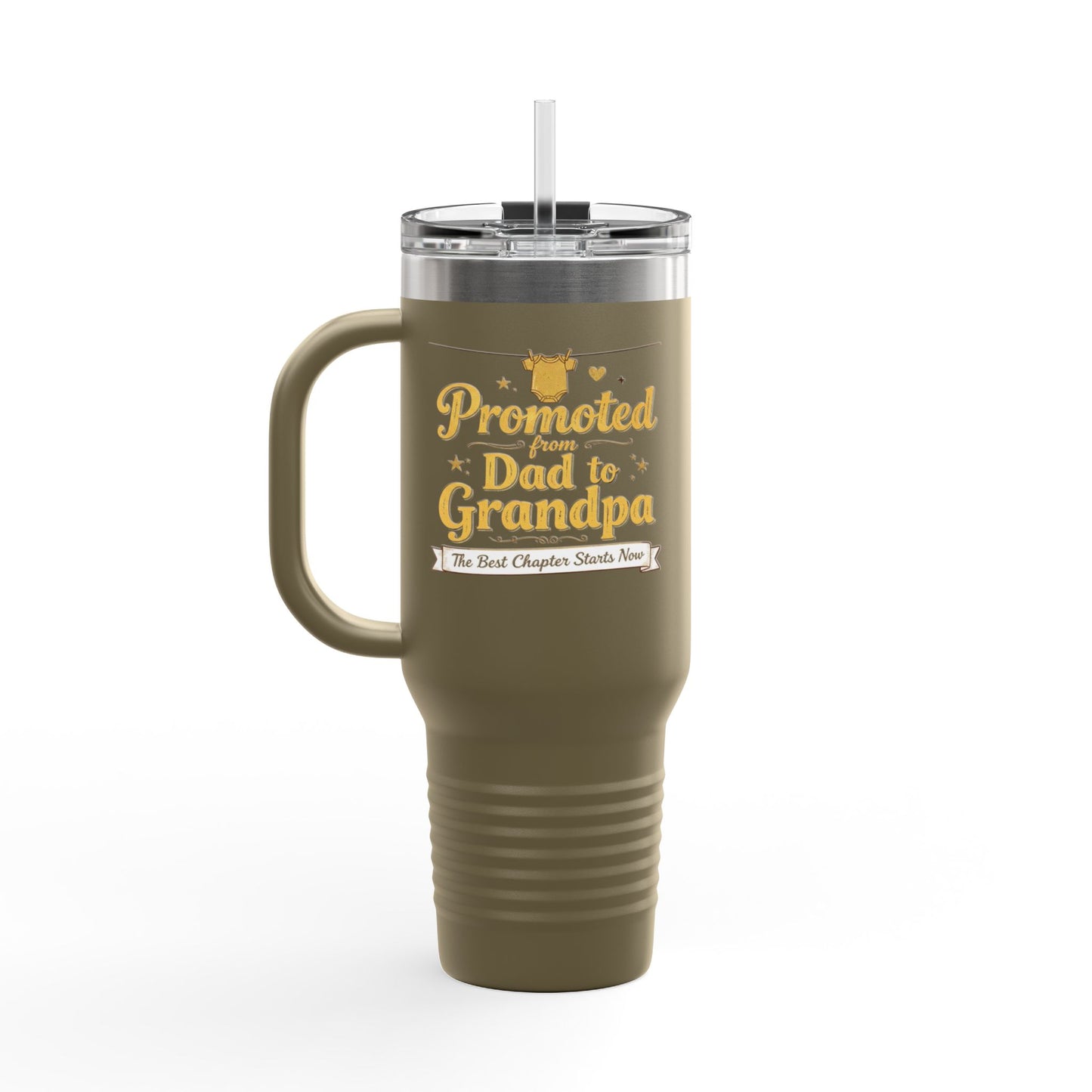 Promoted from Dad to Grandpa — 40oz Insulated Travel Mug