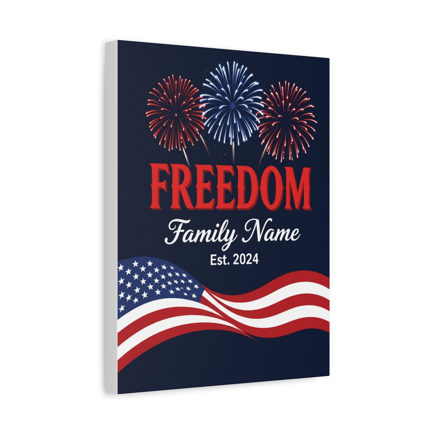 Personalized Family Freedom Canvas — 4th of July Edition
