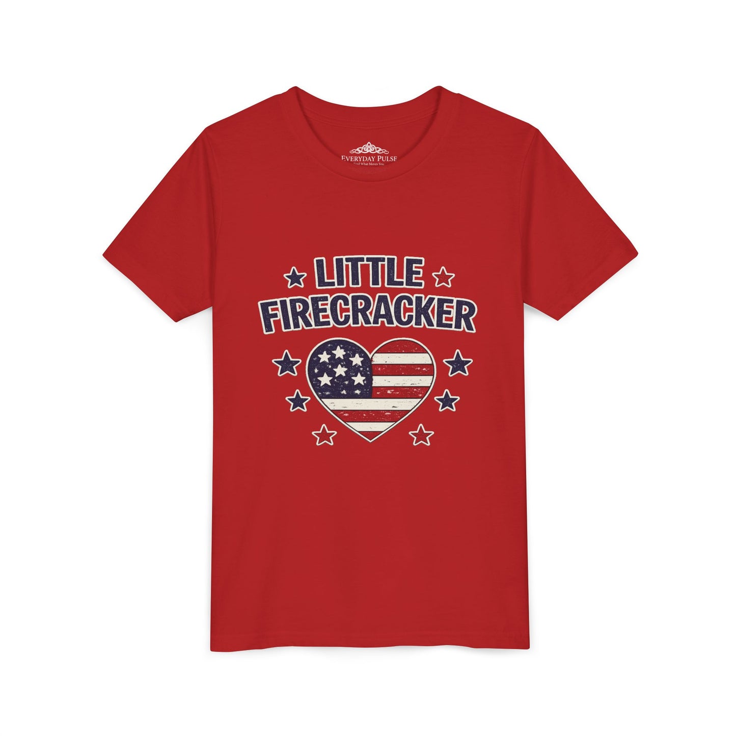 "Little Firecracker- Youth Tee- Fourth of July Shirt Matching Family