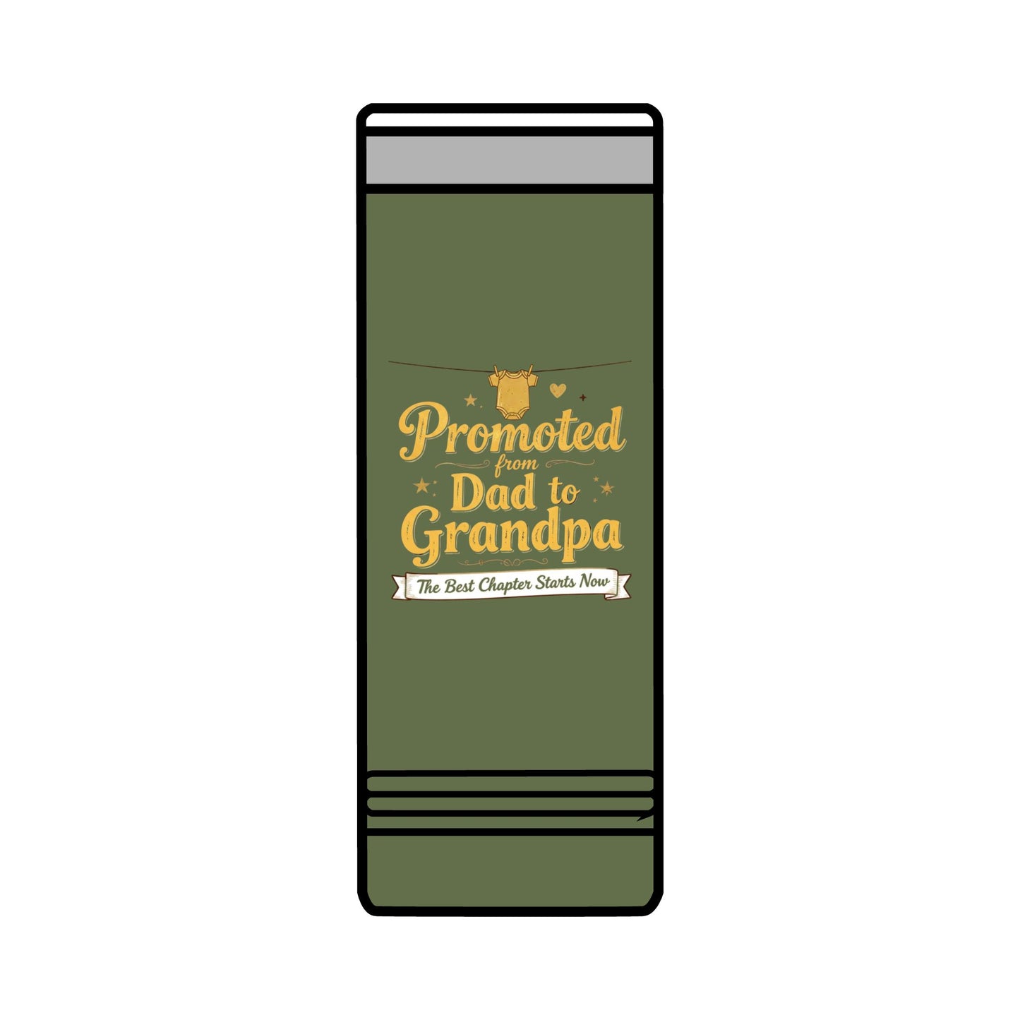 Promoted from Dad to Grandpa — 20oz Skinny Insulated Travel Mug | The Best Chapter Starts Now