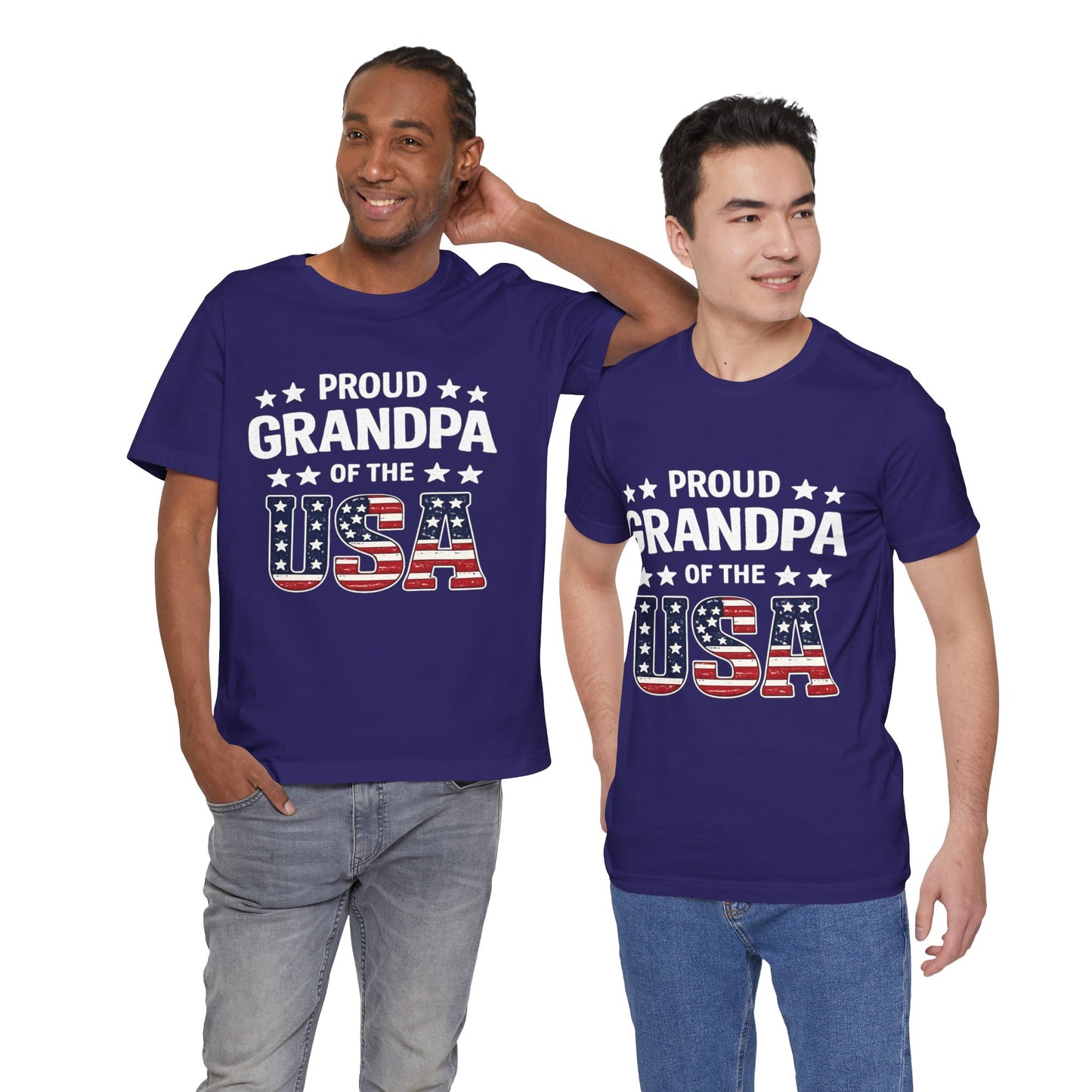 Proud Grandpa of the USA T-Shirt — Patriotic Fourth of July Tee for Grandfathers