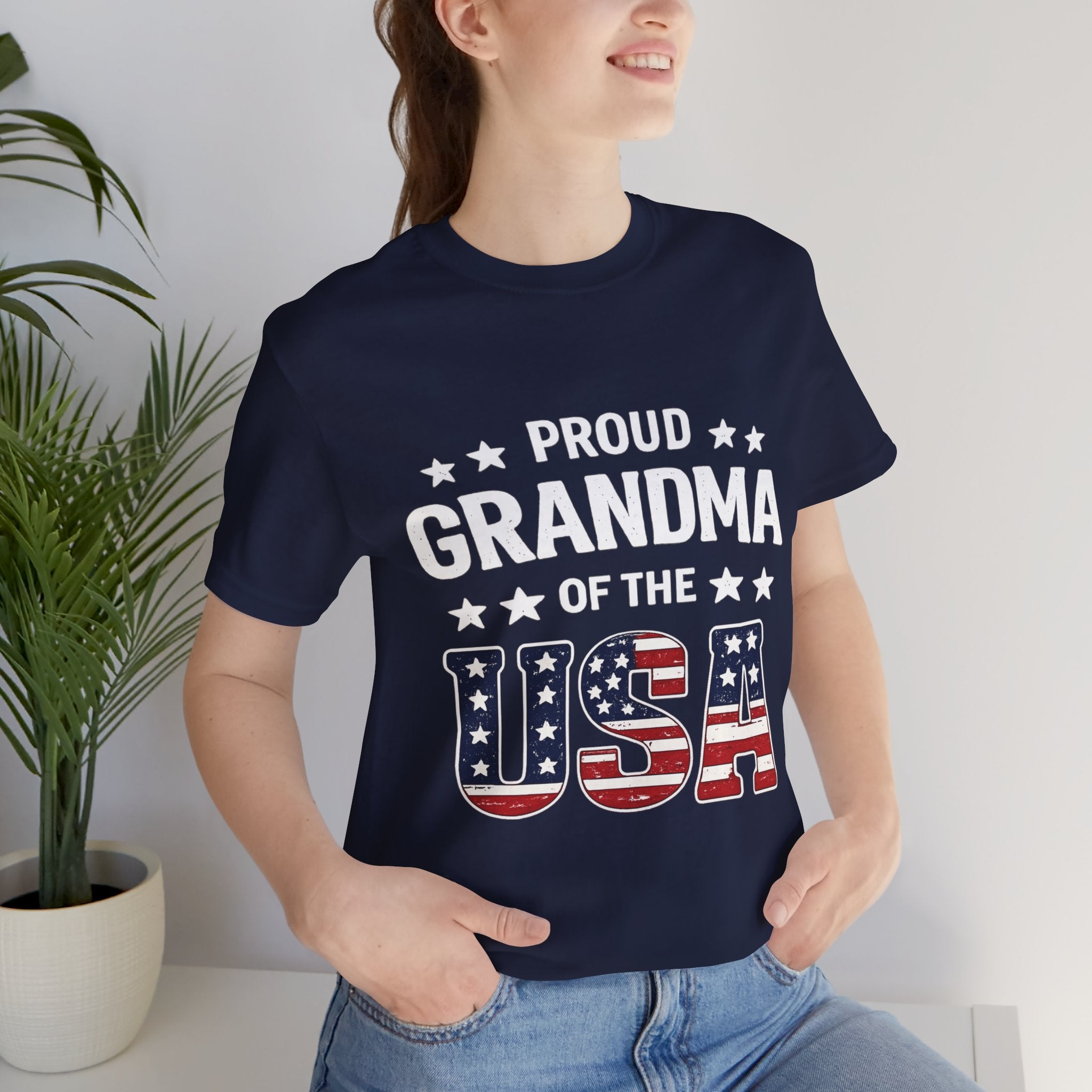 Proud Grandma of the USA T-Shirt — Patriotic Fourth of July Tee for Grandmothers
