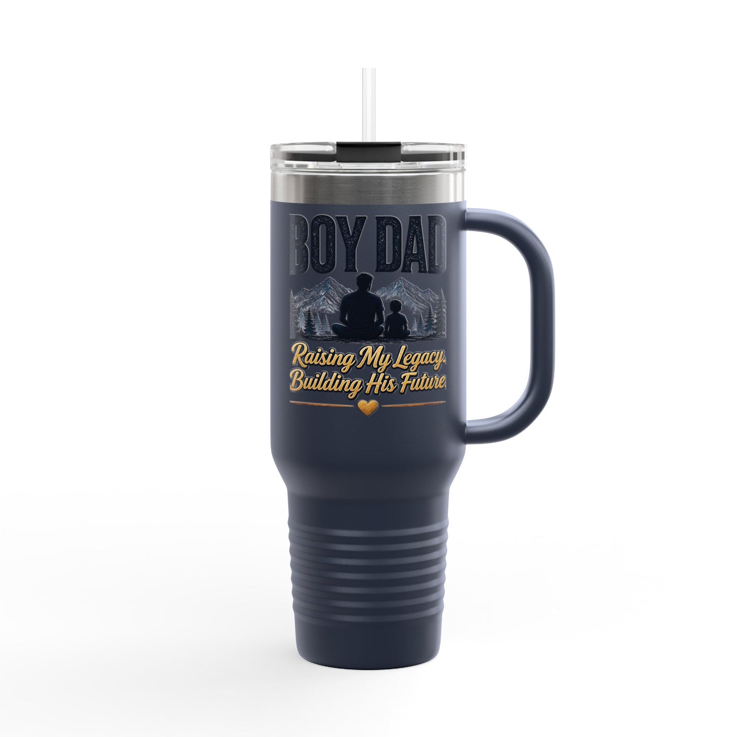 Boy Dad — 40oz Insulated Travel Mug | Raising My Legacy, Building His Future