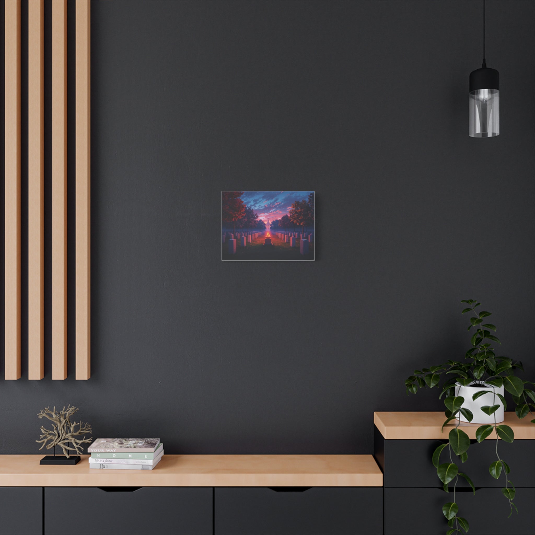 Sunset Memorial Cemetery Canvas Wall Art