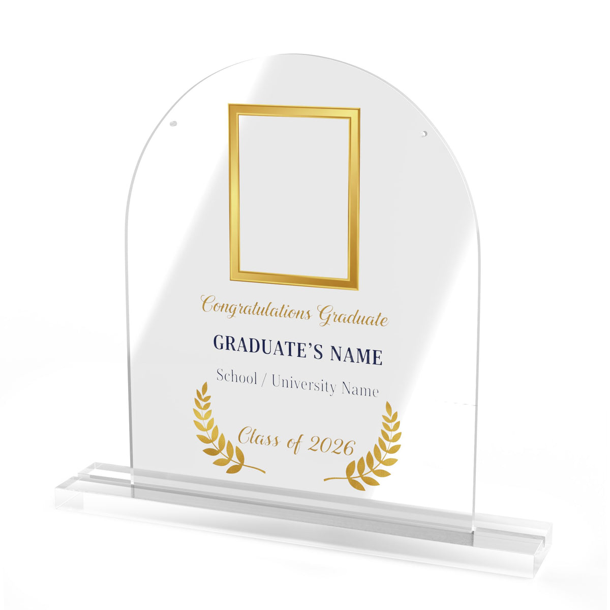 Personalized Graduation Acrylic Plaque — Class of 2026
