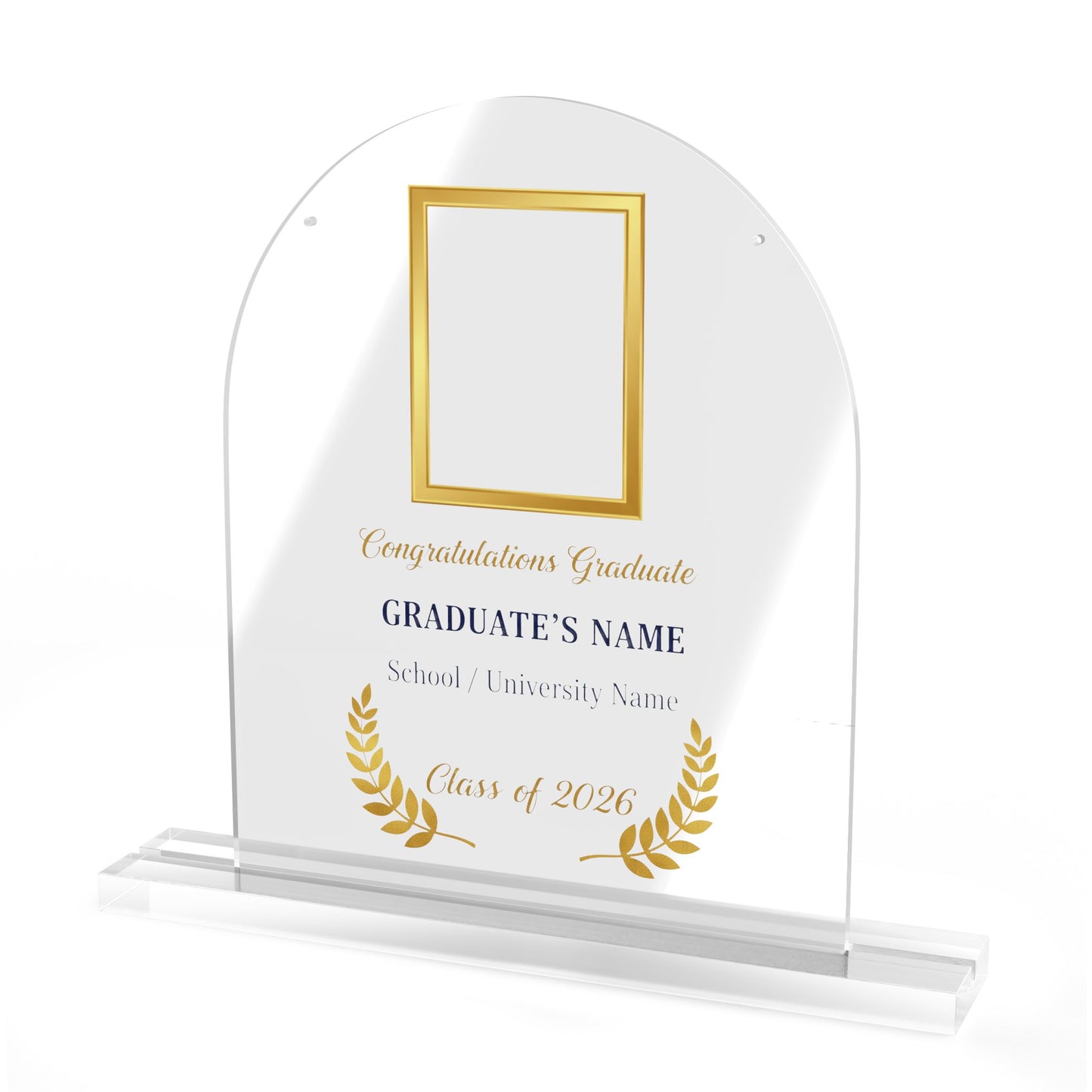 Personalized Graduation Acrylic Plaque — Class of 2026