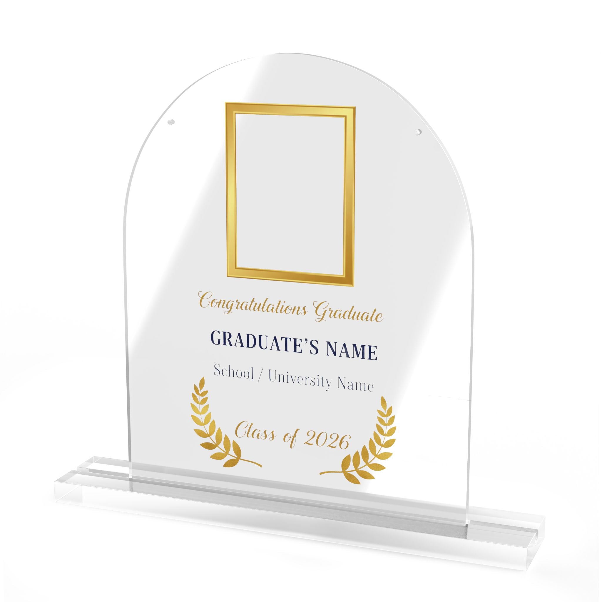 Personalized Graduation Acrylic Plaque — Class of 2026