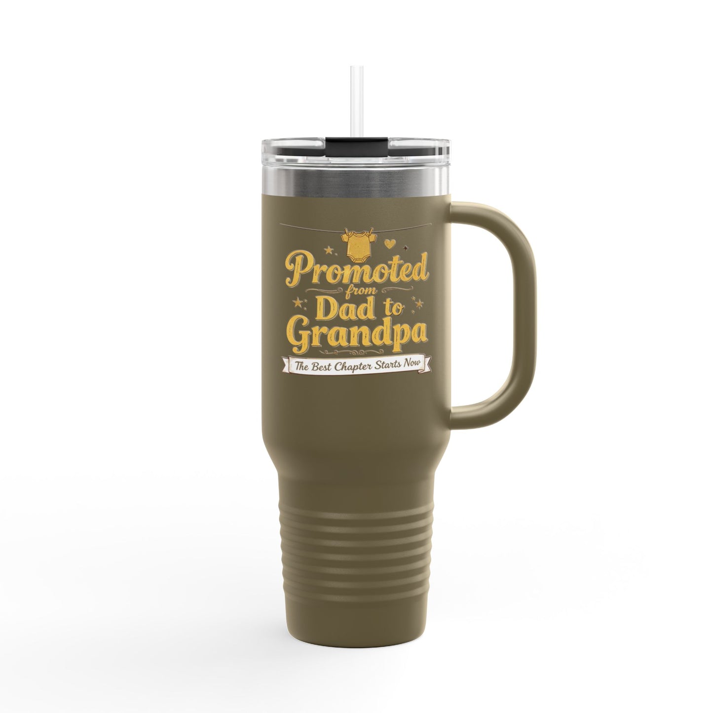 Promoted from Dad to Grandpa — 40oz Insulated Travel Mug