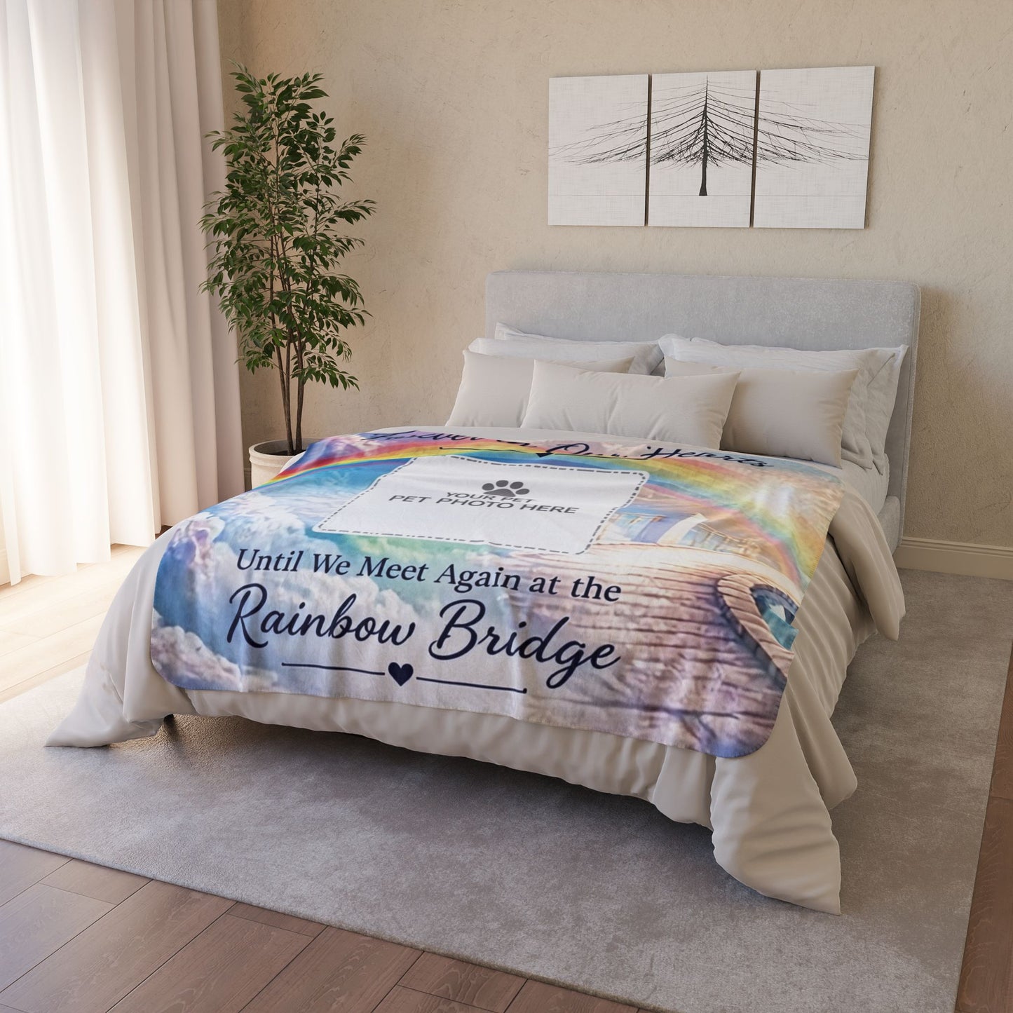 Rainbow Bridge — Personalized Pet Memorial Blanket