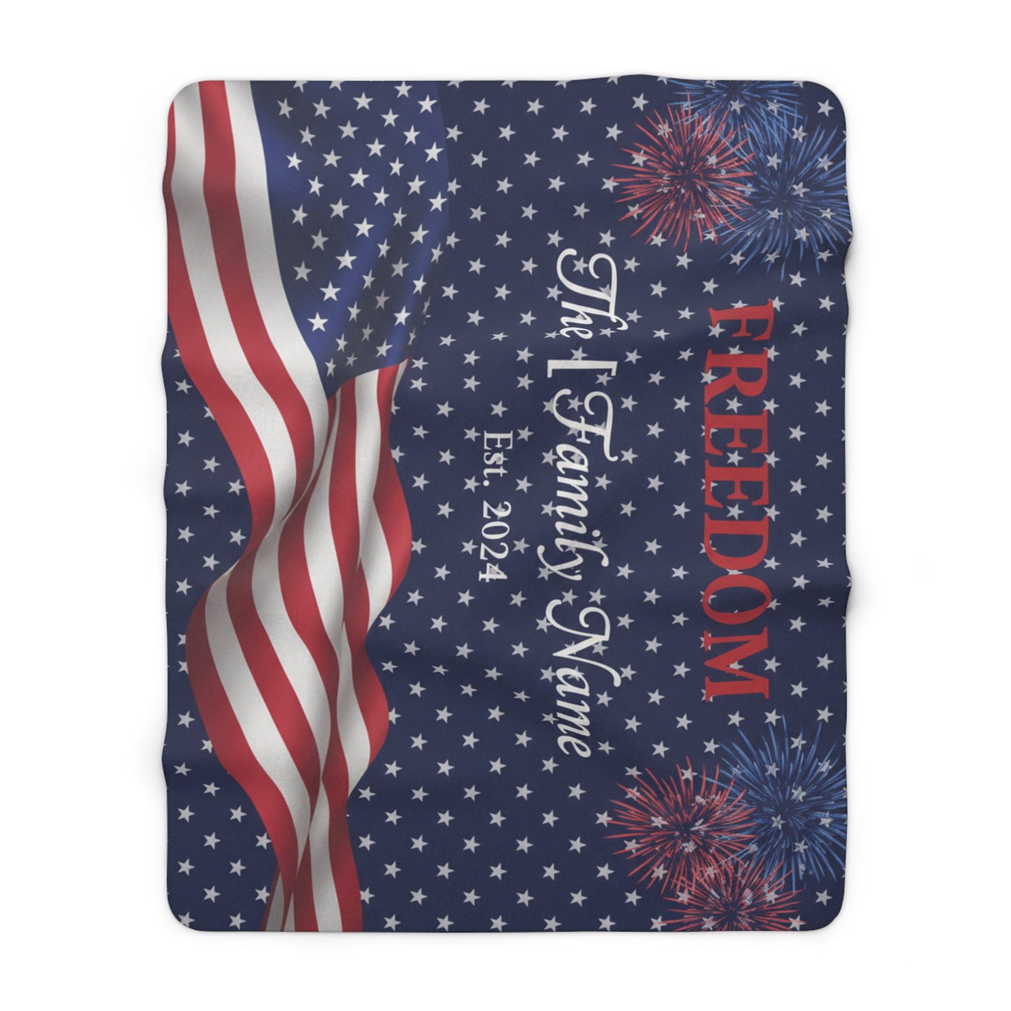 Personalized Family Freedom Blanket