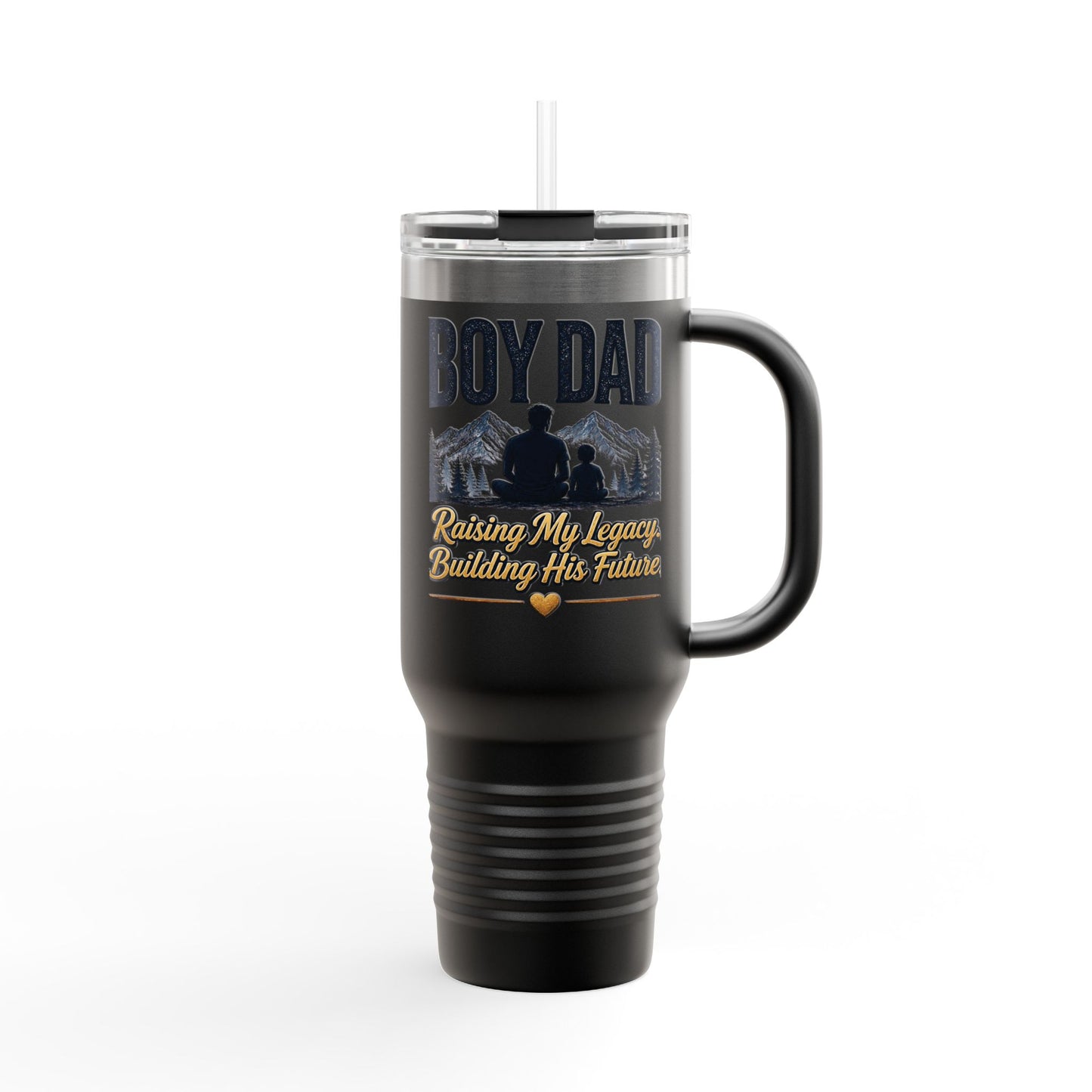 Boy Dad — 40oz Insulated Travel Mug | Raising My Legacy, Building His Future