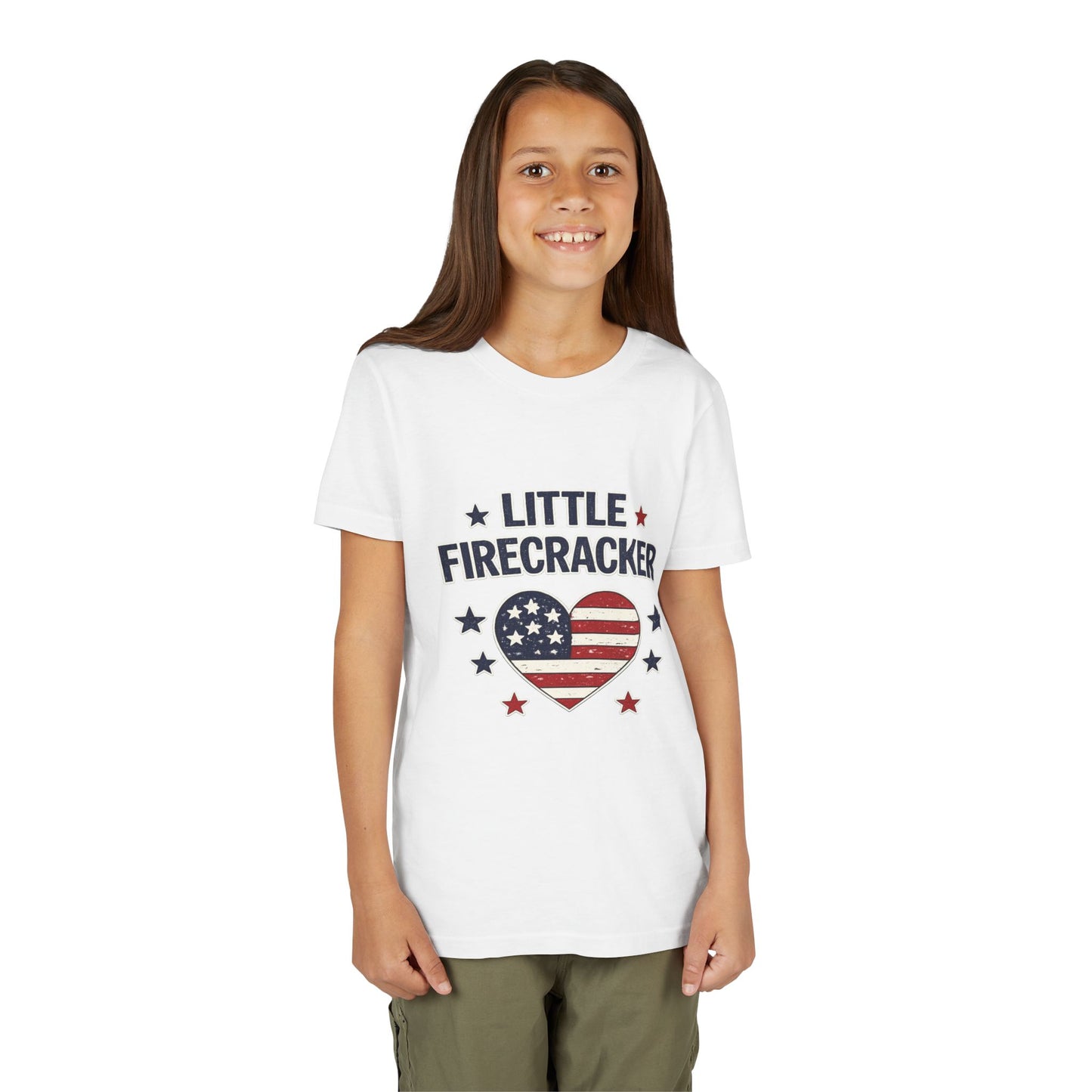 "Little Firecracker- Youth Tee- Fourth of July Shirt Matching Family