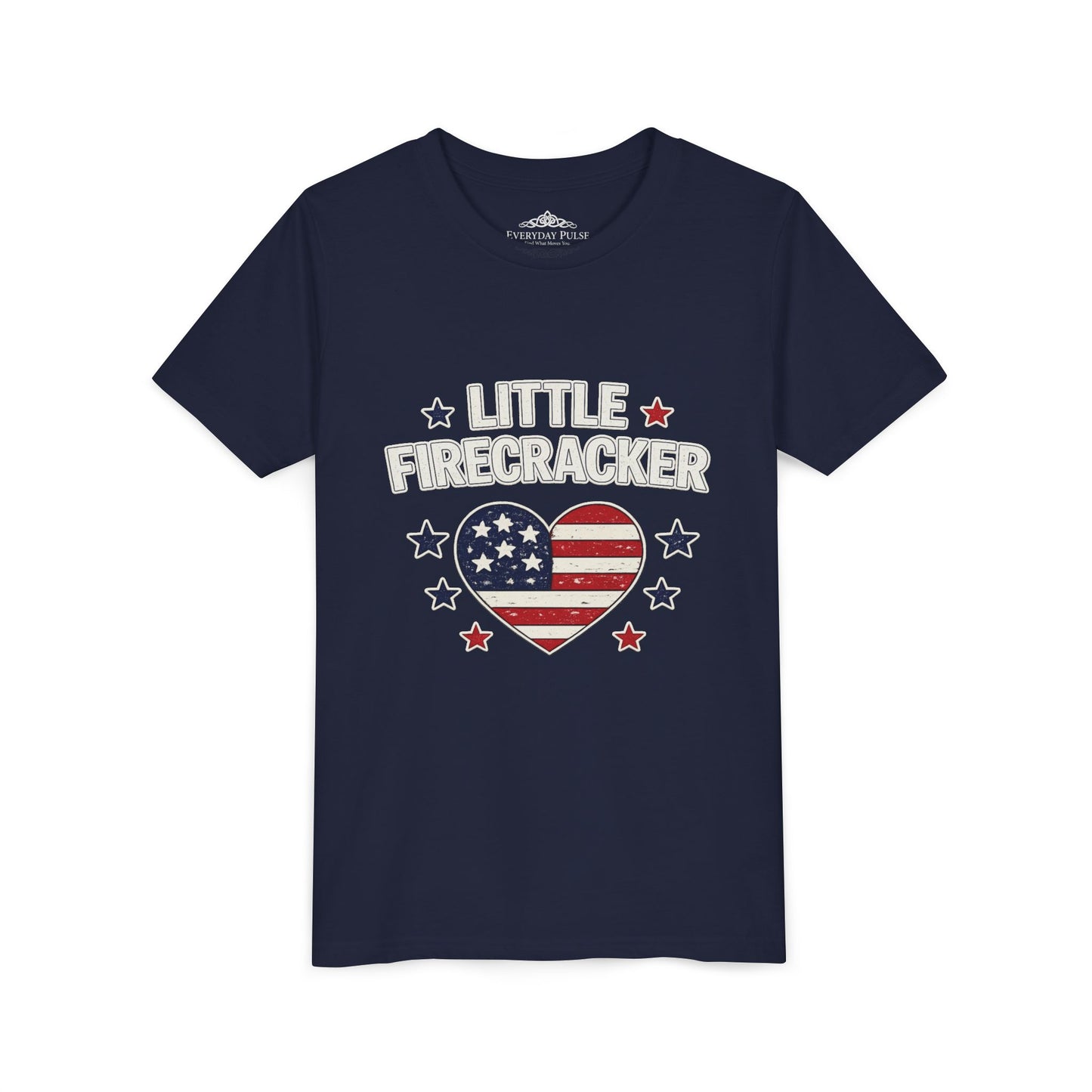 "Little Firecracker- Youth Tee- Fourth of July Shirt Matching Family