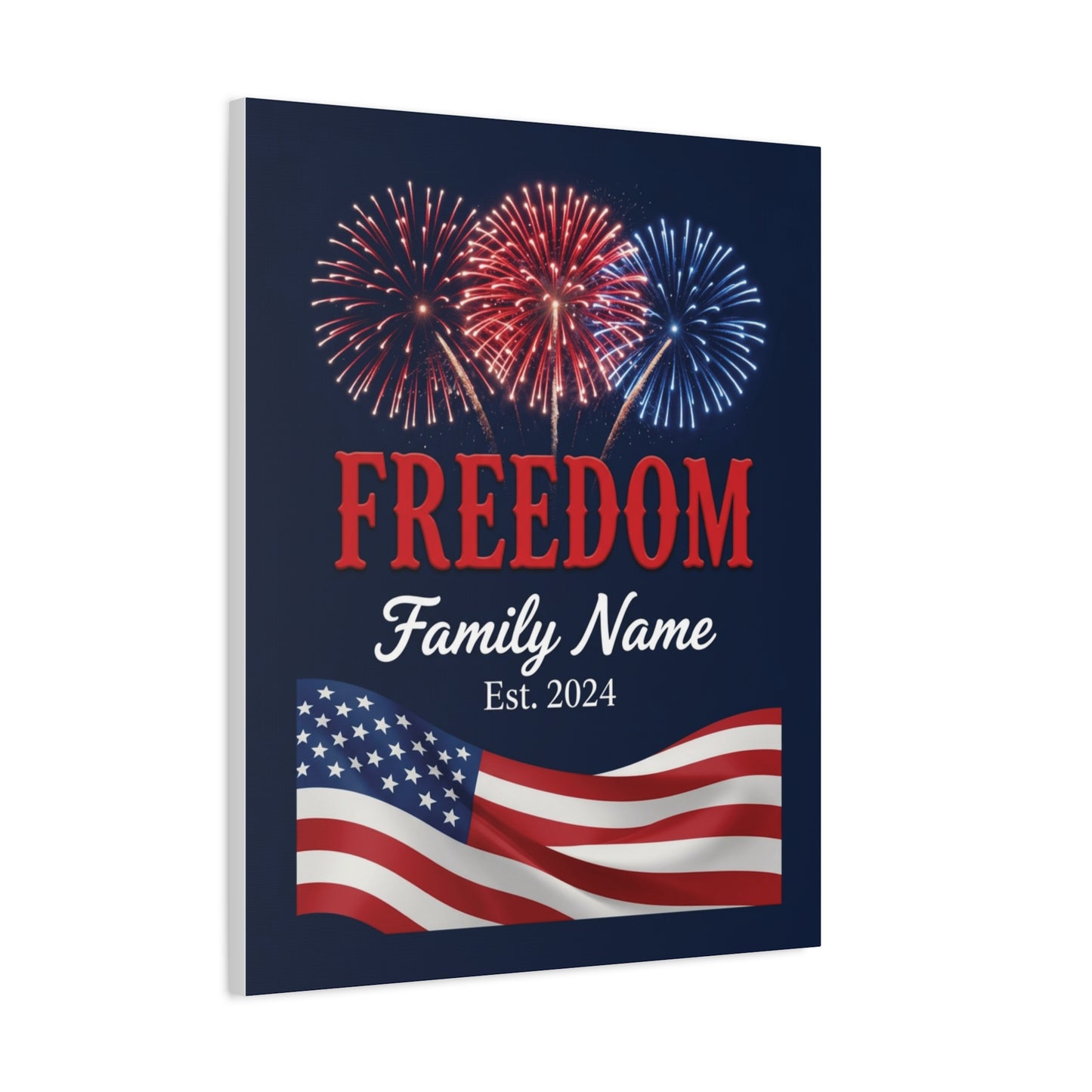 Personalized Family Freedom Canvas — 4th of July Edition