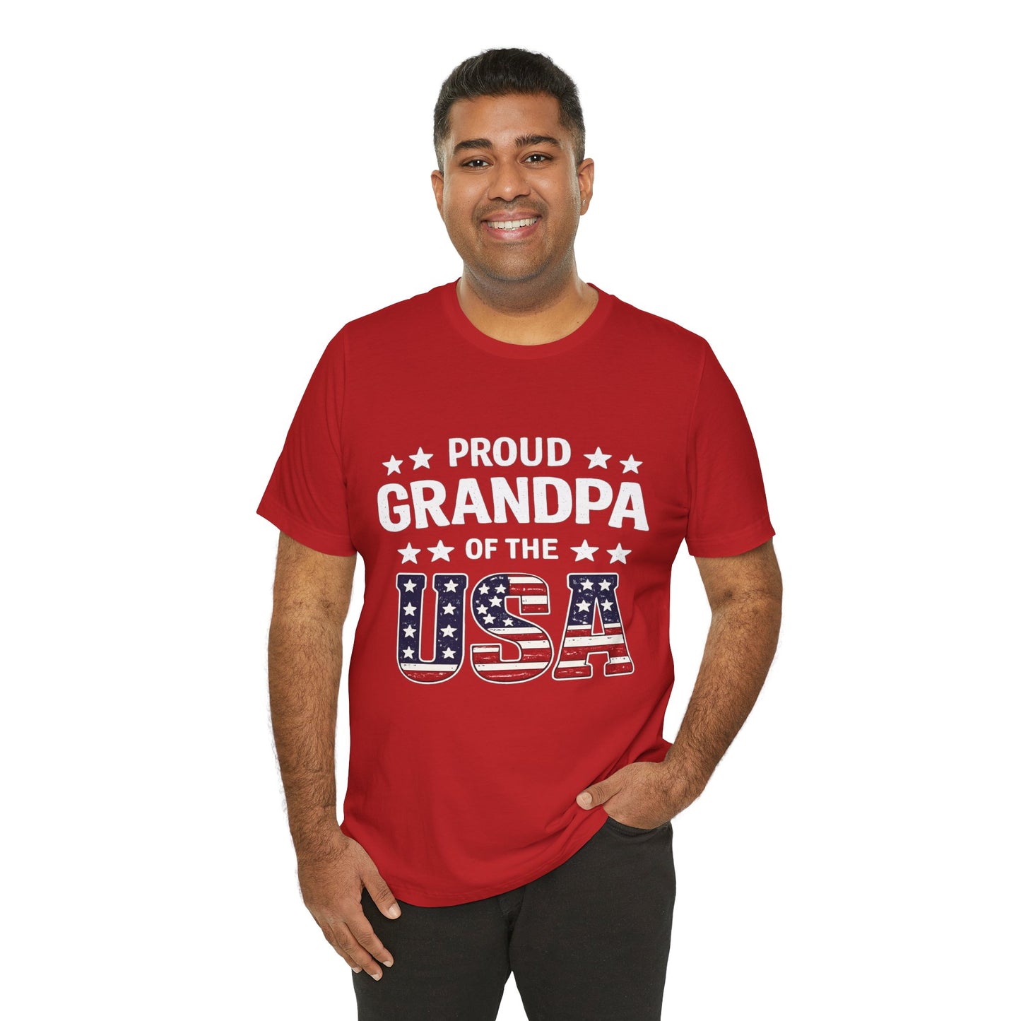 Proud Grandpa of the USA T-Shirt — Patriotic Fourth of July Tee for Grandfathers