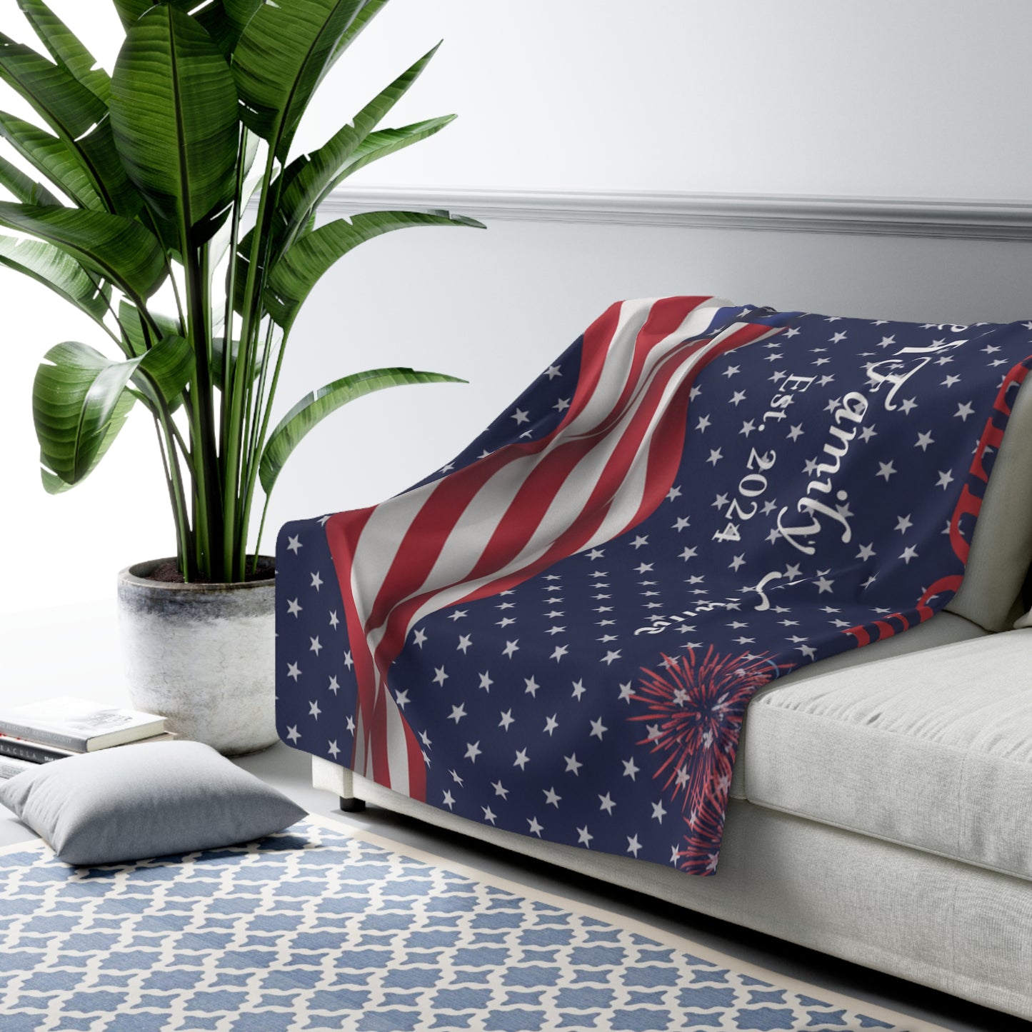 Personalized Family Freedom Blanket