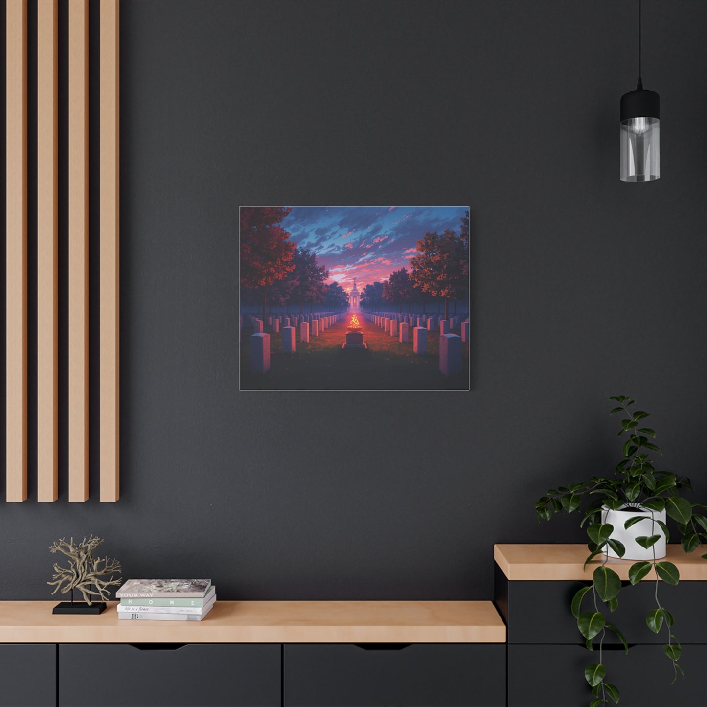 Sunset Memorial Cemetery Canvas Wall Art