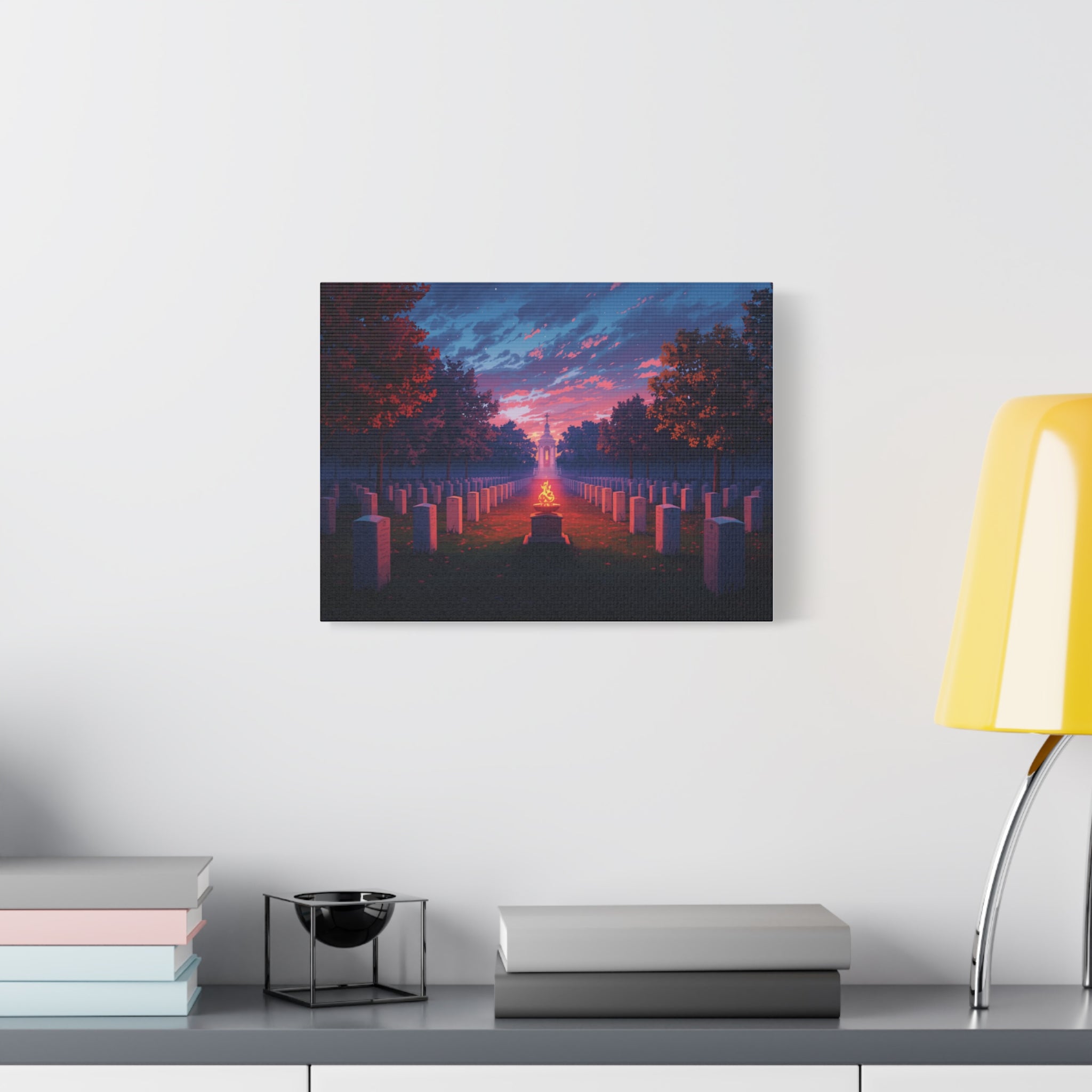 Sunset Memorial Cemetery Canvas Wall Art