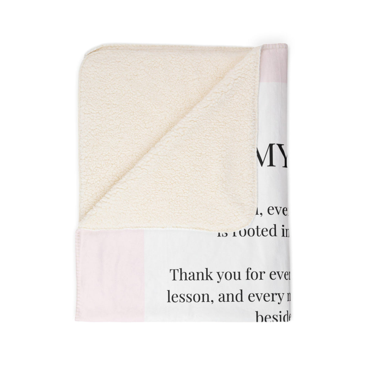 To My Mom Personalized Sherpa Blanket — Heartfelt Floral Mom Gift