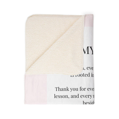 To My Mom Personalized Sherpa Blanket — Heartfelt Floral Mom Gift