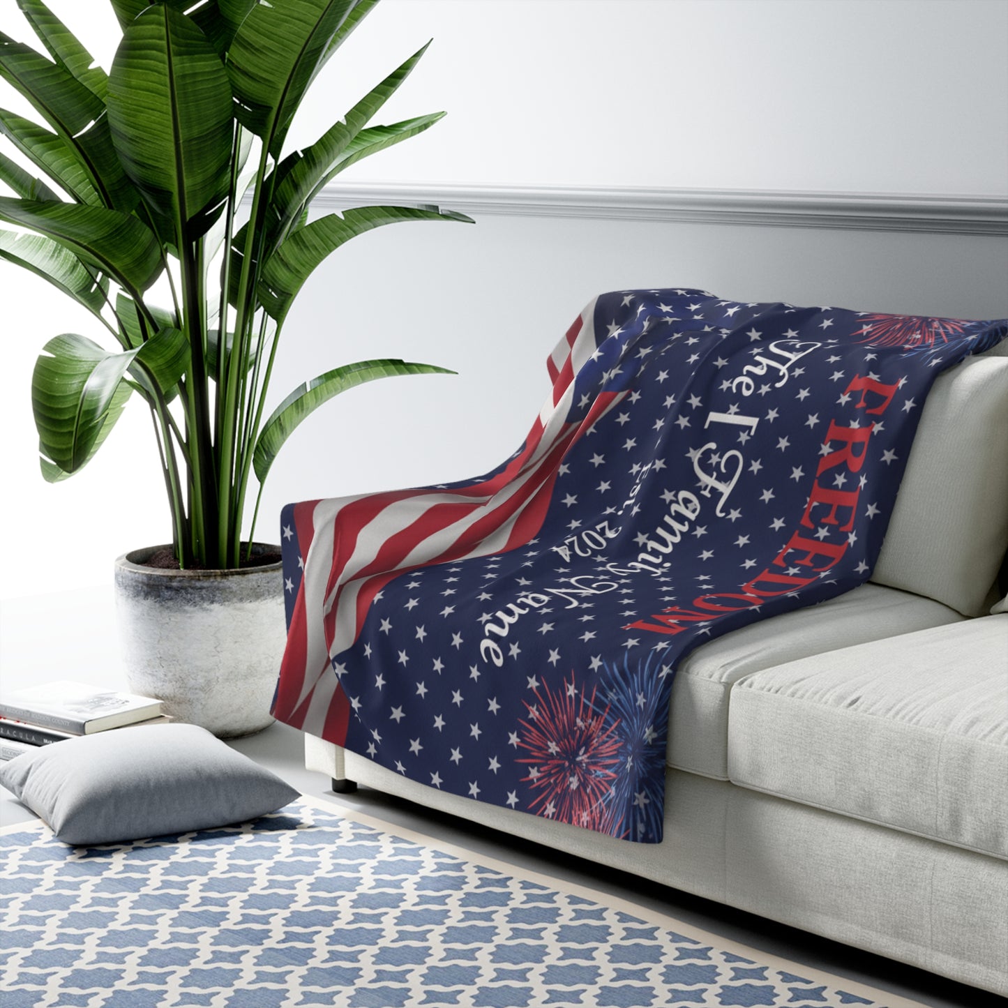 Personalized Family Freedom Blanket