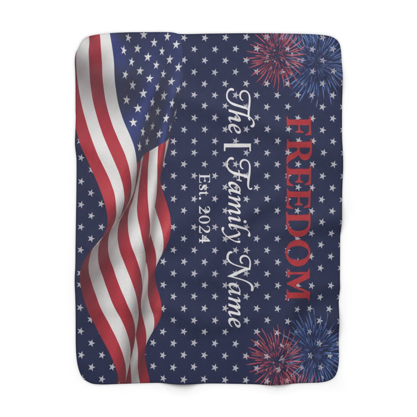 Personalized Family Freedom Blanket
