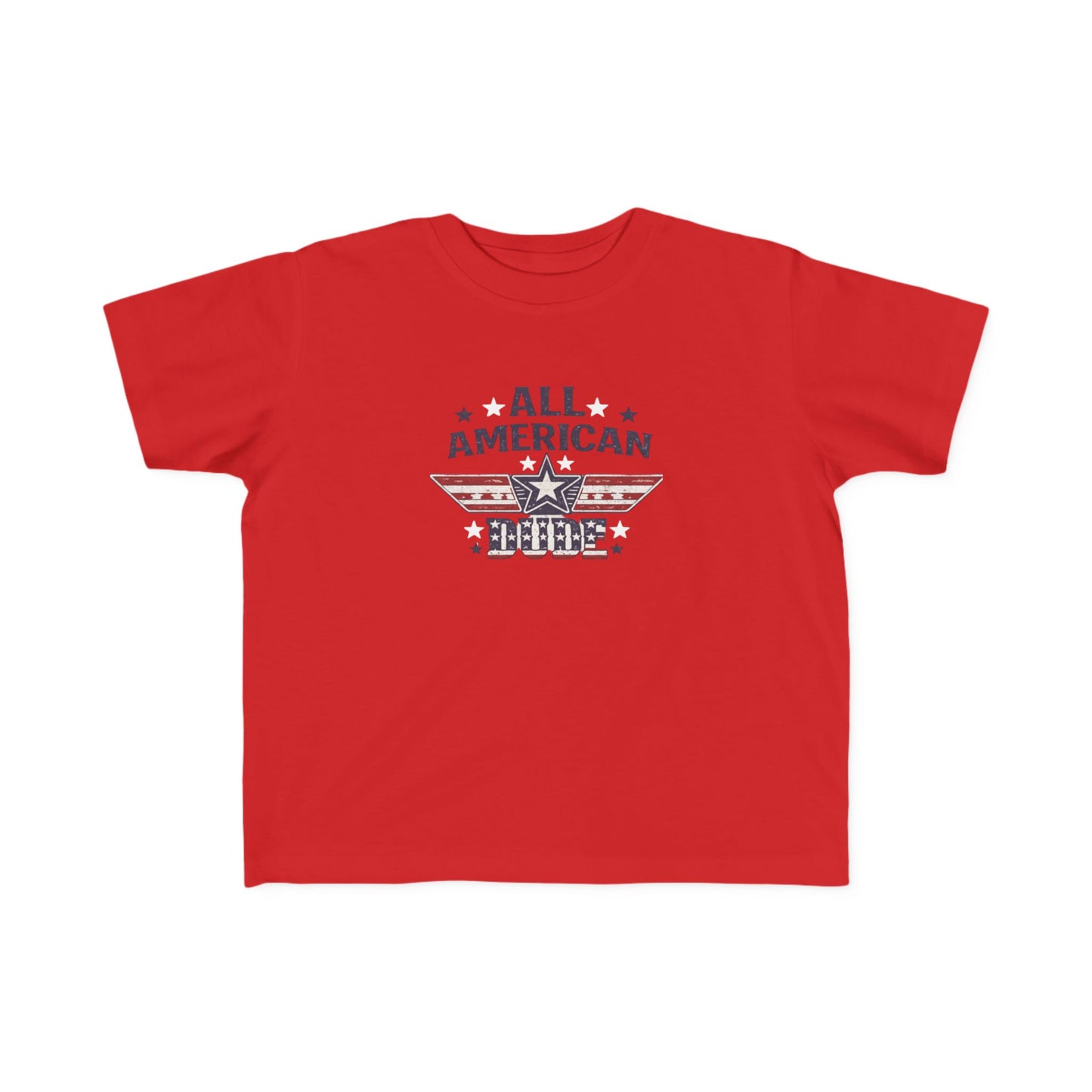 All American Dude Toddler's Fine Jersey Tee- 4th of July